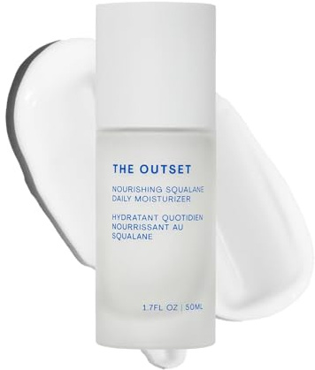 The Outset Squalane Daily Face Moisturizer, Hydrating Barrier Repair Face Cream, Non-Comedogenic, Fragrance-Free, Gluten Free Clean Vegan Facial Moisturizer for Sensitive & All Skin Types – 1.7 fl oz
