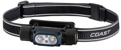 Coast WPH30R 1500 Lumen Waterproof Ultra Bright IP68 USB Rechargeable-Dual Power Headlamp, 5 Modes with Spot and Flood Beams, Blue/Black