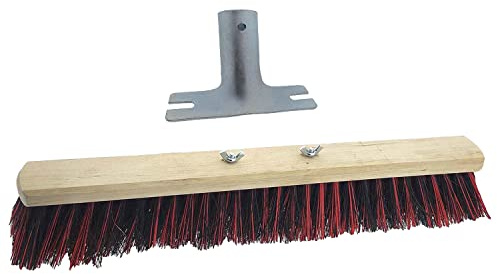 Profi Saalbesen Stielhalter 50 cm Arenga Elaston Mischung Kehrbesen Hallenbesen Holz Flachholz 1 Stück Grau Indoor geeignet