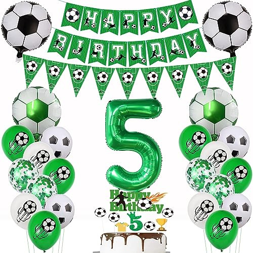 Fußball Luftballon 5. Geburtstag Fußball 5 Jahre Geburtstag Grün Luftballon 5 Ballon Fußball Deko 5 Fußball Geburtstagsdeko 5 Jahre Tortendeko Fussball 5 Geburtstagsdeko Jungen