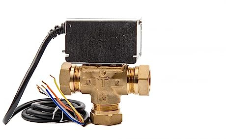 Team Controls, valvola di zona motorizzata a 3 porte, 28 mm, 5 fili, sostituzione diretta per Honeywell V4073A, Tower, Banico, Horstmann