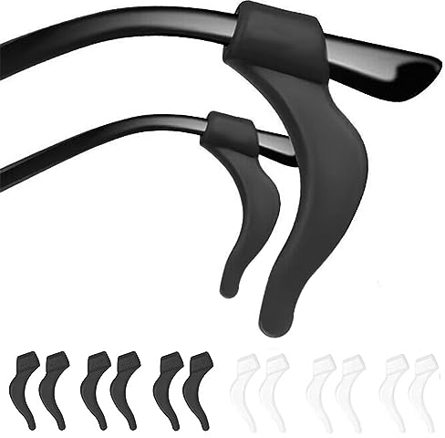 DIAONIAN 12 Pezzi 6 Paia Ferma Occhiali,Antiscivolo Per Occhiali,Adatto Per Il Lavoro, Le Lezioni e Le Attività All'aperto