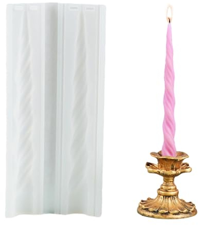 QIUMING Spirale Silikon Kerzengießform 3D Spiral Kerze Silikonform Spiral Stumpenkerzen Form Kerzenformen zum Gießen Leicht zu lösende Folie für Herstellung Kerzen Aromasteinen Duftkerze （Weiß）