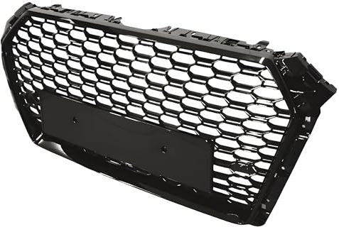 Calandre Grille Nid D'abeilles Noir Brillant Sans Sigle Compatible Avec A4 B9 16-19