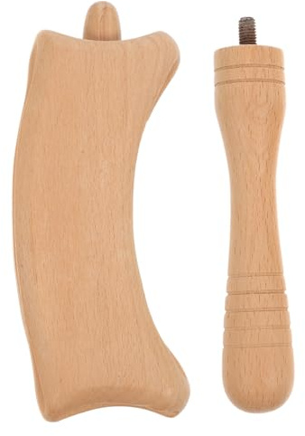 MOLUCKFU Holz Massagestab für Muskelentspannung Manueller Massagegerät mit Rutschfestem Griff für Schultern Nacken Rücken und Beine Tragbar für Heim und Reisegebrauch