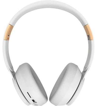 High-Tech Place 07S Pliant Sports Computer Games Casque sans Fil Bluetooth V5.0 avec Micro (Blanc)