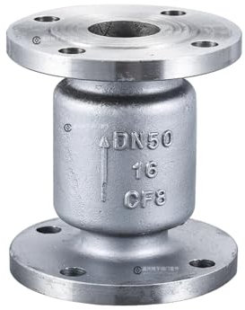 YMUGUEGH Bride de clapet Anti-Retour Verticale en Acier Inoxydable 304, clapet Anti-Retour unidirectionnel, Type de Levage, clapet Anti-Retour inversé DN25-DN50 H42W-16P(DN15)