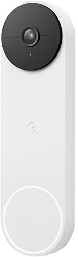 Google Nest Doorbell (Battery), GWX3T - Wireless Doorbell Camera - Video Doorbell - Snow (Renewed)