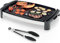 Barbecue elettrico da balcone 2000W - Incl. pinze per grigliare I 45x30cm I Griglia elettrica barbecue da interno & da esterno I Bistecchiera grande Piastra grill BBQ Griglie elettriche XXL