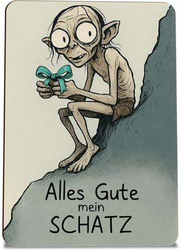 Mein Schatz Geburtstag Holzkarte - Geburtstagskarte mit Umschlag - originelle und Lustige Grußkarte zum Geburtstag, besondere Überraschung für die Feier, besondere Karte für Sie & Ihn, Paarkarte
