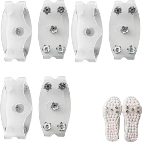 Anti Rutsch Schuhspikes mit 5 Zähne, Universal EIS Grips zum Überziehen für Schuhe & Stiefel im Winter, 2026 Neu Ice Schuhkrallen Non-Slip Gripper Spikes Antirutsch Spikes für Schnee und Glatteis