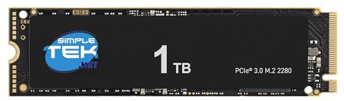SIMPLETEK - Unità SSD Interna 1TB M.2 NVMe PCIe Gen 3.0 x4 - Disco a Stato Solido 2280 - Velocità fino a 3500MB/s per PC e Laptop