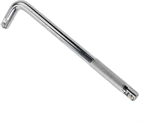 Chrome Vanadium L-Type Socket Wrench Set – Double-Ended Bent Bar Extension Wrench with Non-Slip Knurled Handle, Compatible with /4, 3/8, and /2 Drives(1-2)
