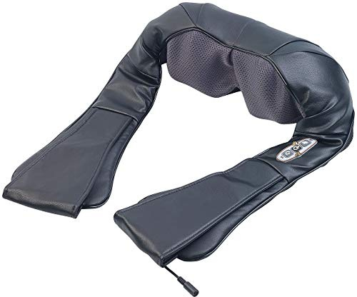 newgen medicals Nackenmassagegerät: Shiatsu-Massagegerät für Nacken und Schulter, IR-Tiefenwärme, 24 Watt (Shiatsu Nackenmassagegerät, Akku Massagegerät, 3D)