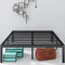 Zinus Van Bed 90x200 cm - Höhe 41 cm mit Stauraum unter dem Bett - Metall-Plattformbettrahmen - Schwarz