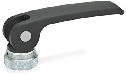 Tenditore eccentrico nero, lunghezza 82 mm, rondella regolabile, filettatura interna M8