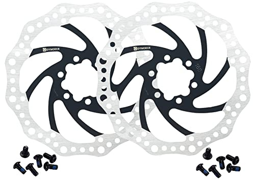 Dymoece 2 Stück Fahrrad Bremsscheibe mit 12 Schrauben 140 mm / 160 mm / 180 mm / 203 mm für MTB Mountain Rennrad