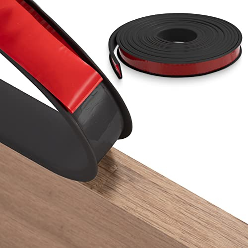 FAKILO 18mm x 3m U-Form Selbstklebend Möbelkantenband, Flexible Möbelkantenband Kantenumleimer Selbstklebend, TPE Faltbarer Kantenschutz für Schrankkanten, Arbeitsplatten, Abschlussleiste (Schwarz)