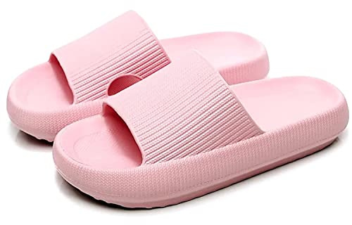 KEYUSHOP Cozisliders Ciabatte da bagno antiscivolo per bambini, donne, uomini, pantofole da bagno, super morbide, con cuscino massaggiante, sandali da piscina, infradito estive per bagno, spiaggia,