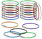 Cobee Wire Key Chain, 21pcs Stainless Steel Key Rings Cable Wire Keyring Key Loop for Women Luggage Tags Travel(Colorful)