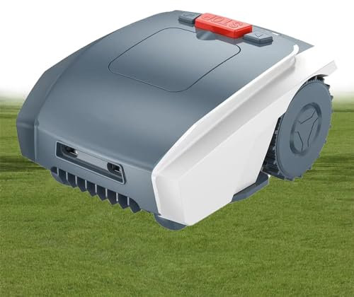 Robot Tondeuse à Gazon, Robot Tondeuse Automatique ContrôLé Par Application, Auto-Chargeur, Tondeuses à Gazon RobotiséEs ConnectéEs Bluetooth, Couvre Jusqu'à 1500㎡ (16140 Pieds CarréS),Grey