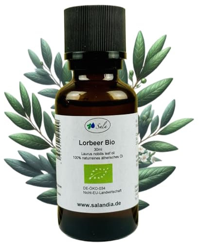 Sala Lorbeerblätteröl Lorbeeröl Aroma ätherisches Öl - zum Verzehr - naturrein BIO 30 ml