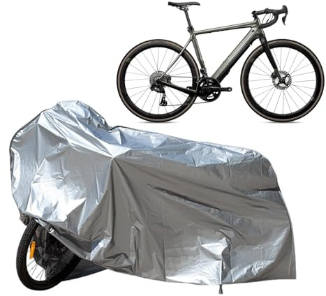 Uhngw Copertura per ciclo in pellicola PE, copertura antipolvere per ciclo domestico - Copertura antipioggia protettiva per ciclo in pellicola PE - Telo copribici impermeabile da esterno per bici,