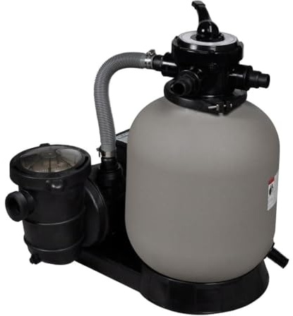 ShGaxin Sandfilterpumpe, Poolfilter, Sandfilter, 600 W, 17000 l/h