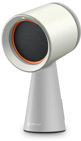 AMZCHEF - Campana extractora portátil con ventilador de 3 velocidades, bajo ruido, succión de 120 m³/h, ventilador de cocina para barbacoa interior, olla caliente, blanco