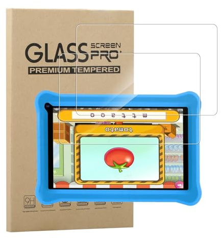 NUCNOK 2 Pièces Verre Trempé pour SUMTAB K708 Tablette Enfants (7 Pouces),HD Film Protection Écran,9H Dureté,Anti-Rayure,Sans Bulles,Ultra Clair