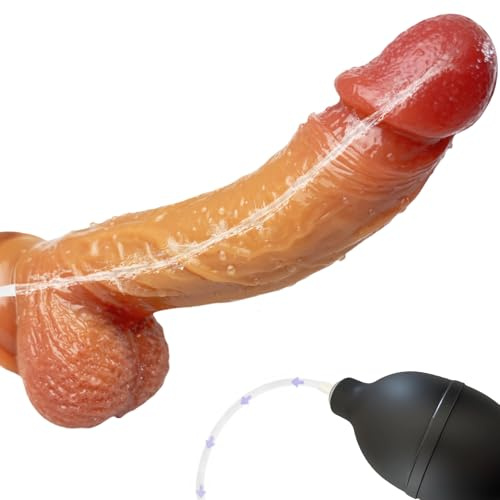 Gode Spray Réaliste avec Fonction de Pulvérisation D'eau, Couleur peau | Godemichet de 21 cm Grande Ventouse en Silicone Stimuler le G Spot, Jouet Sexuel Érotique pour Femmes, Hommes ou Couples