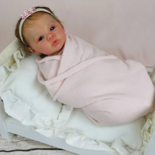 Lonian silikon helkropp reborn docka flicka – 45 cm lifelike realistisk reborn som äkta nyfödd baby flicka docka helkropp spädbarn, anatomiskt korrigera preemie flicka utseende