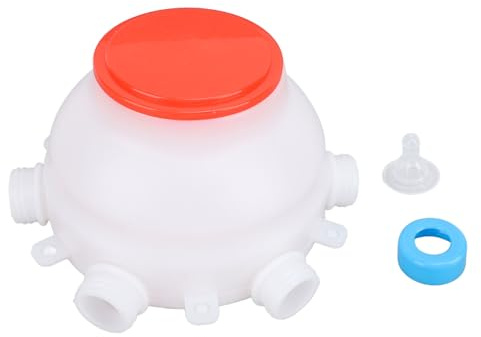 KIMISS Lait d'agneau Automatique, Seau d'alimentation 6 Tétines Cruche Allaitement Mouton Chèvre Veau Bouteilles 2 5L Porcelet Bétail Volaille équipement pour Animaux