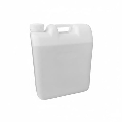 predolo Garrafa de Plástico Rectangular Clase Alimenticio Bidón de Agua Apilable Resistente Contenedor de Plástico HDPE para Garaje, Camping, Cocina, Blanco, 20L 0-7kg