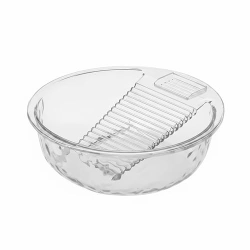Colcolo Palangana de Lavado Sintética con Tabla de Frotar Integrada de Lavado Cubeta Barreño Combina Palangana y Tabla para Limpieza Práctica y Rápida, Blanco Transparente, Pequeño 32 9.5cm
