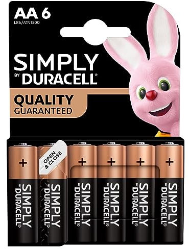 Duracell Blister Pack of 6 Simply AA Batteries - LR06