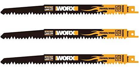 WORX Lame universali professionali per sega alternativa, resistenti, per taglio del legno, compatibili con Bosch, DeWalt, Makita e molti altri