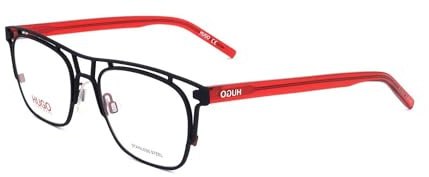 Hugo Boss Brille (HG-1023 BLX) Acetate Kunststoff - Metall schwarz matt - rot kristall