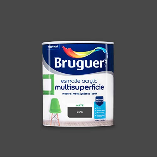 Bruguer Acrylic Multisuperficie Esmalte al agua Mate Grafito 750 ml