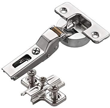 2 x Salice Topfband Serie 700 Dämpfer im Topf 110° Mittelanschlag | Bohrbild T52 inkl. Kreuz-Montageplatte Höhe 6 mm vormontierte Euroschrauben, Langlochverstellung Möbelscharnier von SOTECH