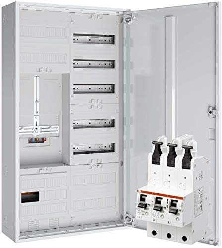 WITTKOWARE Komplett-Zählerschrank, 1x 3-Punkt Zählerplatz, Verteilerfeld/APZ, mit Hauptsicherungsautomat (SLS) 40A
