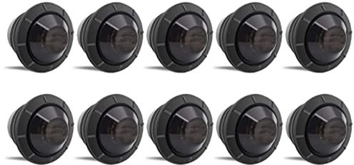 Biqing 10PCS Feux de Gabarit Latéraux Ambre,3/4 Rond Feux de Position LED 12V Avant Arrière Côté Indicateurs de Marqueur Lumière avec Lentille Fumée pour Remorque/Camion/Bus/Van/RV/Bateau