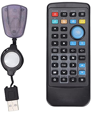 Bewinner Kabellose PC Tastatur, Multifunktionale Fernbedienung, USB Empfängersteuerung, PC Computer Fernbedienung, Kabellose Fernbedienung für