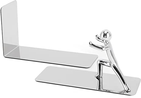 Nikou Kung Fu Man Buchstützen aus Metall – stilvolle, langlebige und rostfreie Buchstützen für die Organisation zu Hause, im Büro und in der Bibliothek