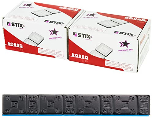 Stix Klebegewichte Rounded Slim Auswuchtgewichte 1600 STK 5g+10g 200 Streifen à 60g schwarz pulverbeschichtet verzinkt 3,5mm für Alufelgen 12KG