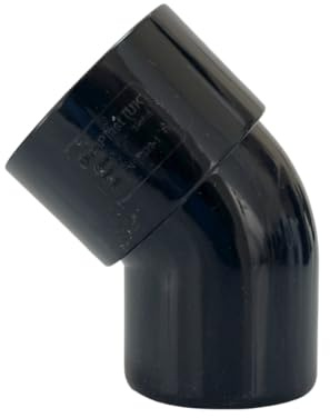 Duraplast UK™ Solvent Waste 45 Degree Obtuse Bend 32mm SS Black Pack of 2