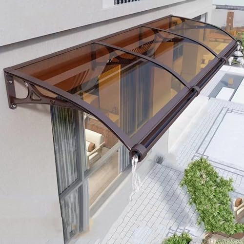YQMHEZ Haustür-Überdachung, Außenmarkise, einfach zu montierende Fenster-Regenschutzabdeckung, Fenster-Gartenüberdachung, bruchsichere UV-Schutz-Polycarbonat-Abdeckung, Terrassen-/Veranda-Markise (Co