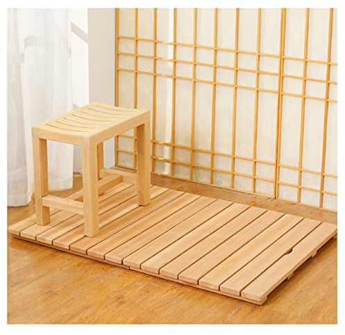 LeGDOr Duschbrett aus Holz, Bambusmatte, Duschmatte aus Holz, Badematte aus Holz, rutschfeste Duschkabinenmatte für Badezimmer, Badewanne, Spa, Garten, Zuhause, anpassbar, 30 x 50 cm
