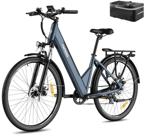 Fafrees E Bike Elektrofahrrad 27.5 Zoll mit APP, City Ebike Herren Damen 36V 14.5Ah Akku, E-Fahrrad 250W 25km/h, Trekkingrad 7S (Blau)