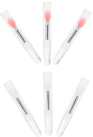 HONMEET 6stücke Silikon Lidschattenpinsel Make-up Werkzeug Lippenpinsel Applikator Für Mädchen Kosmetik Zubehör Mit Komfortablem Griff Und Feiner Verarbeitung Zur Reduzierung Von Produktve